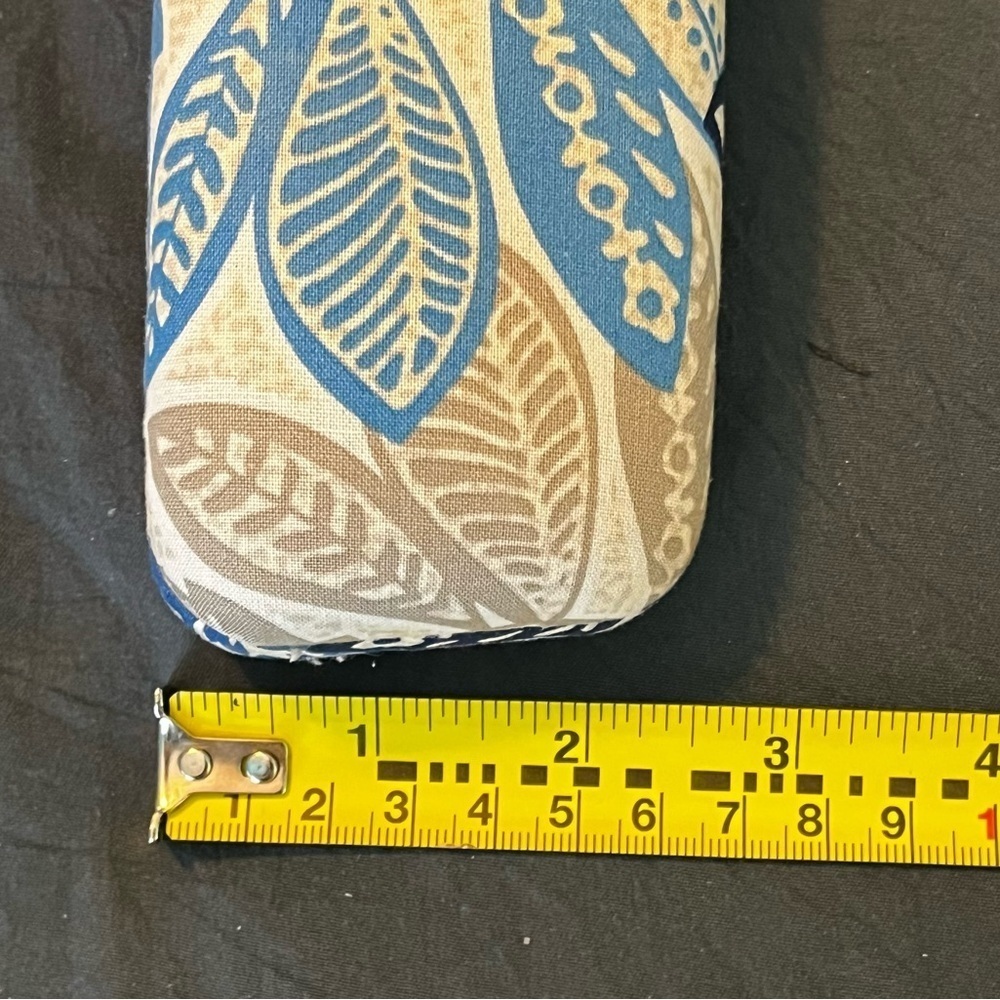 Vera Bradley Eyeglass Sunglass Hard Case Hinged Santiago Leaf Print Blue Tan - Picture 10 of 11